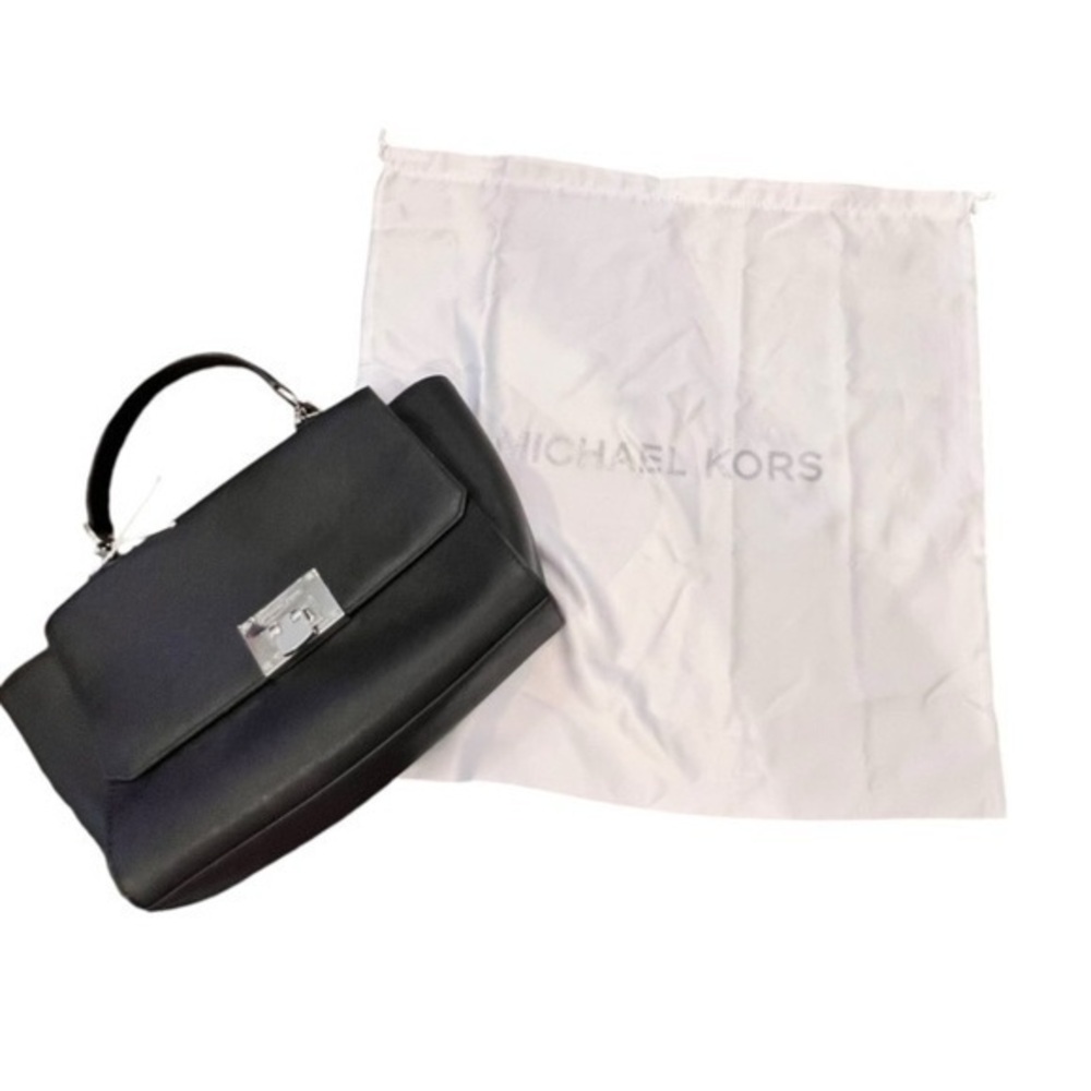 🎉SALE🎉 MICHAEL KORS Talia MK Satchel Black Saffiano Leather Top Handle Dustbag - Picture 12 of 12